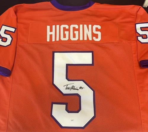 Tee Higgins Signed Clemson Tigers Custom Football Jersey - JSA Certified - Nice!