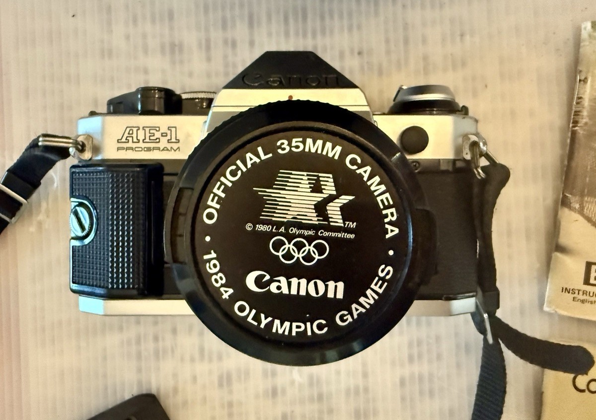 Canon AE-1 Program SLR & 50mm F1.8 FD Lens 1984 Olympics Official