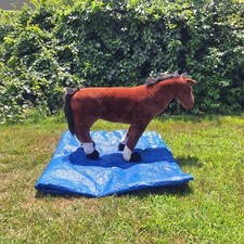 Melissa and Doug Giant Horse Pony Lifelike Realistic Plush 31" Brown