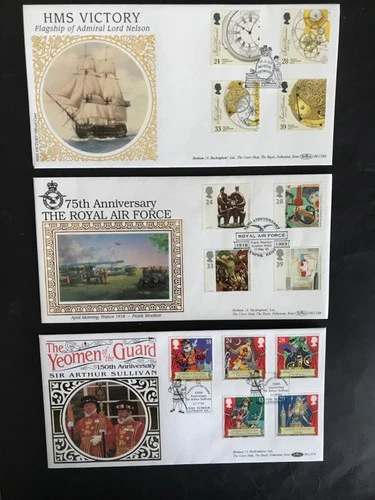 GB 1993 Royal Air Force/HMS Victory Etc 3 Benham FDC Issues Used.