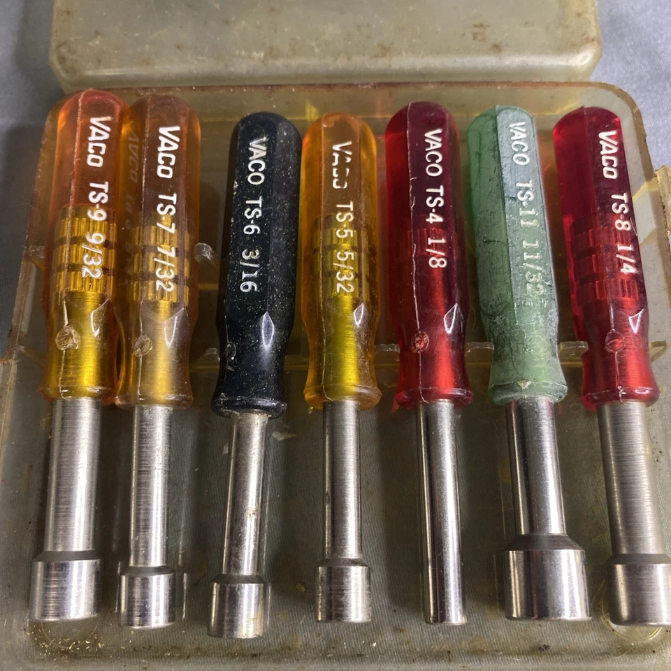 Juego de destornilladores de tuercas Vaco USA 7 piezas 9/32, 7/32, 5/32, 1/8, 11/32, 1/4, 3/16 Foto 2 de 2