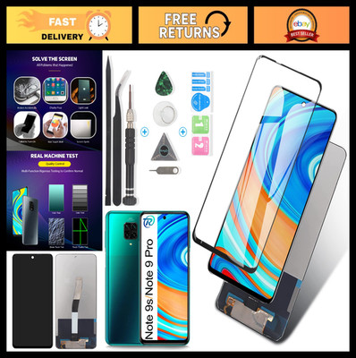 Redmi Note 9S/Pro Screen Replacement LCD Touch Display Assembly + Tools - Black