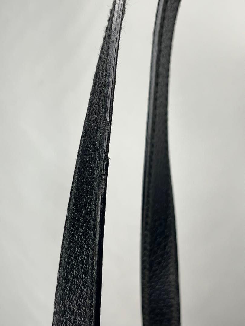 GUCCI GG Canvas Tote Bag Leather Black Authentic Designer Shoulder Purse thumbnail 10