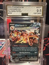 Pokemon 2024 PAF En Charizard EX #054/091 come nuovo 9,5 destini paldeani
