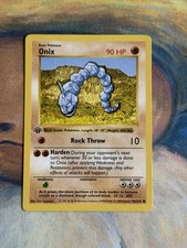Onix Pokemon Base Set Shadowless 56/102 1st Edition Near Mint 1999