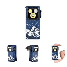 Oclip Ultra Clip-On EDC Light with Flood, Spot, and UV Modes Snowy Summit