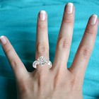 14K  White Gold Lab Grown Diamond TULPAN solitaire engagement Ring F VS1 #R2341 — photo 5