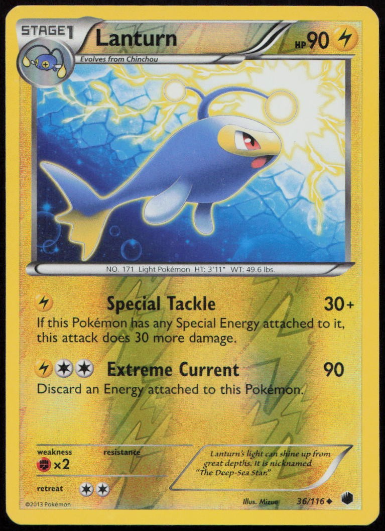 Lanturn 36/116 MP Plasma Freeze Uncommon Reverse Holo Pokemon