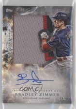 2018 Topps Inception 64/99 Bradley Zimmer #IAJ-BZ Jumbo Patch Auto l3a
