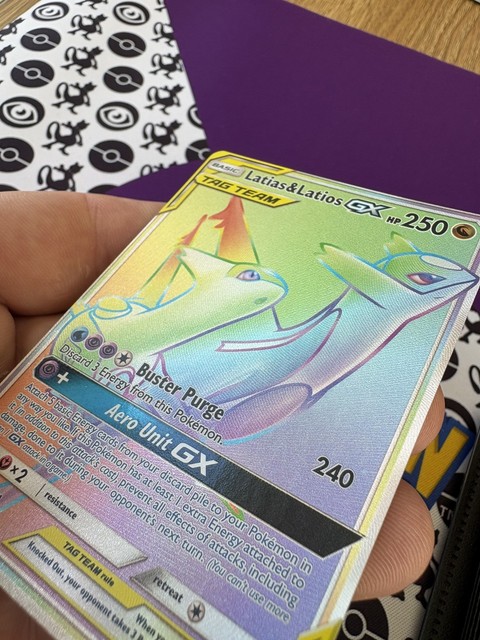 Latias & Latios GX (Secret Rare ) 190/181 SM-Team Up Holo Near Mint