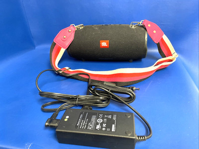 USED JBL Extreme 2 Wireless Bluetooth Blue Speaker w/ Charger & Strap - WORKING.