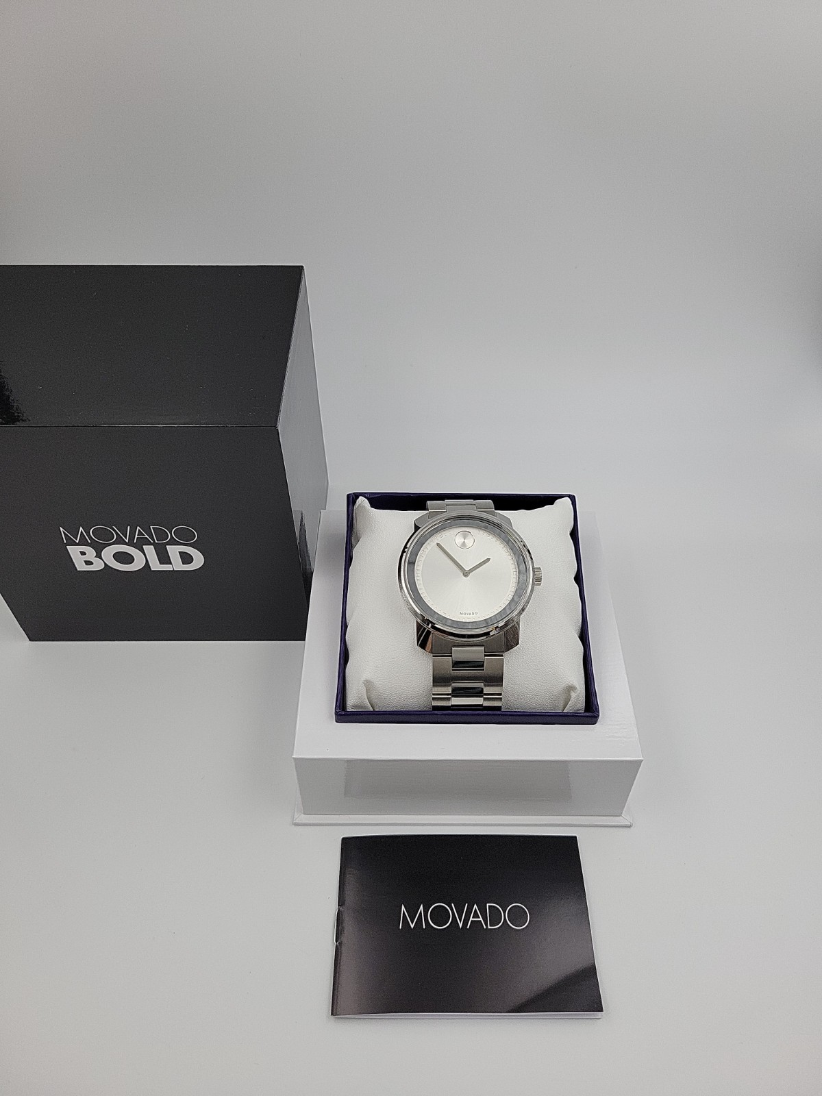 Movado Bold Men’s Silver Dial Stainless Steel Swiss Watch - 3600257 ($795 MSRP)