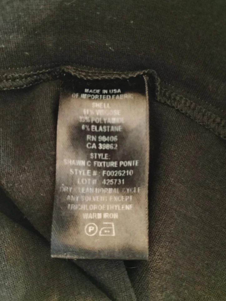 Leggings al tobillo elásticos Theory para mujer cintura elástica negros lisos S/M Foto 4 de 4