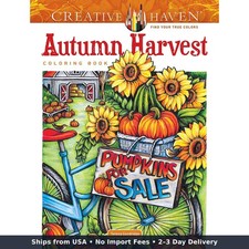 Creative Haven Autumn Harvest Coloring Book Adult Coloring Books Seasons