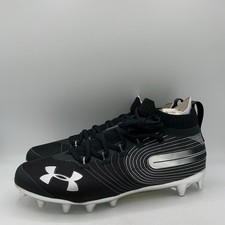 Under Armour Spotlight MC Football Cleats Mens Size 10 Black Silver 3020675-001