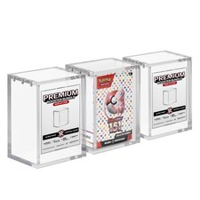  3-PACK POKEMON BOOSTER BUNDLE MAGNETIC ACRYLIC DISPLAY CASE