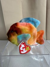 TY BEANIE BABIES~~STUNNING RARE VINTAGE  "CORAL THE FISH" BEANIE BABY~~MWTS 