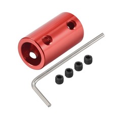 2pcs 5mm to 10mm Bore Rigid Coupling 25mm Length 14mm Diameter Connector Red