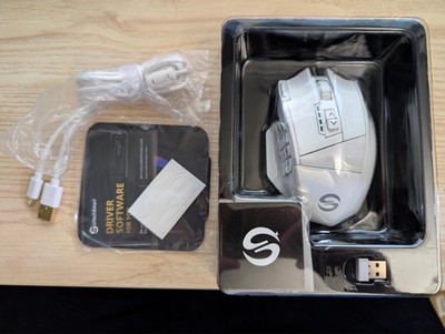 UtechSmart Venus Pro Wireless MMO Gaming Mouse, 16,000 DPI Medium, White 