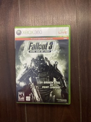 Fallout 3 Add-On Pack Broken Steel Point Lookout Xbox 360