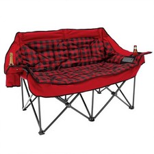 Double Seater Camping Chair, Padded Loveseat Chair for 2 Person, Oversized He...