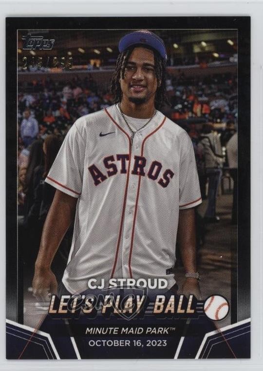 2024 Topps Series 2 2023 Let's Play Ball Black 245/299 CJ Stroud #PB-1 lz7