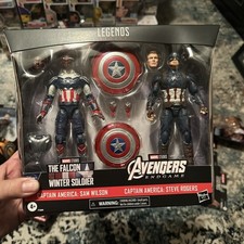 Marvel Legends Series  Captain America 2-Pack Steve Rogers Sam Wilson MCU Winter