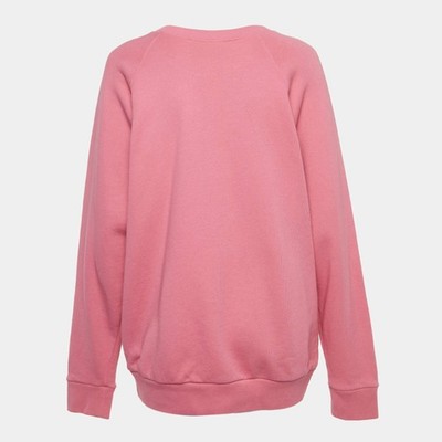 Gucci Pink Cotton Knit Mystic Cat Sweater M | eBay