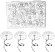 120 Pcs Head Skirt Pins Clear Upholstery Twist Pins for Bed Skirt, Sofa Covers