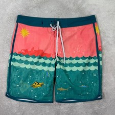 William Murray Mens 38 Swim Trunks Board Shorts Submarine Sun City Print