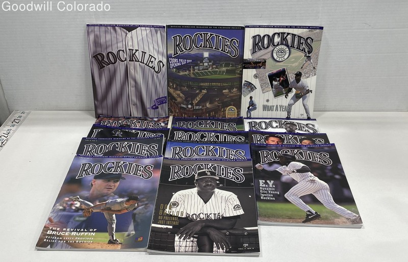 Rockies-Official Scoreboard Magazines of the Colorado Rockies Assorted 14pc Lot