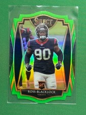 2020 Panini Select Premier Level Neon Green Prizm Die Cut #194 Ross Blacklock RC