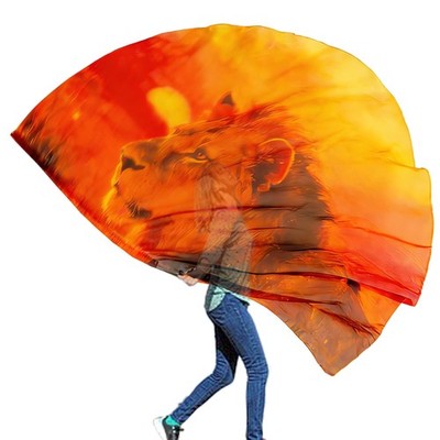 Wuchieal Porphetic Praise Dance Worship Flex Flag, radius 74'' semicircle Lion...