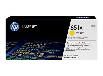 Original HP 651A Toner, CE342A, gelb, voller Tonerstand 100%, passend für M775 GARANTIE