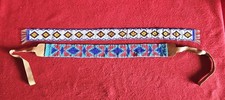 Two Native American Beaded Strip and Beaded Head / Hatband
