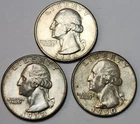 1950 P, D, S, Washington Quarters, 90% Silver, Perfect For Coin Albums- Q-50CK