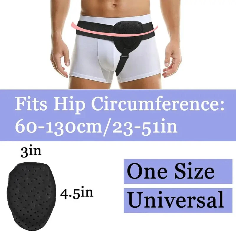 Men Inguinal Hernia Belt Post Surgery Support Truss Groin Adjustable Straps Band - Image 4 of 4