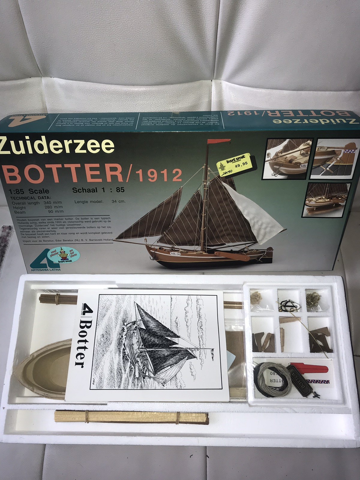 Vintage 1995 Artesania Latina 1 85 Zuiderzee Botter 1912. Wooden Ship Kit. Vintage 1995 Artesania Latina 1 85 Zuiderzee Botter 1912. Wooden Ship Kit.