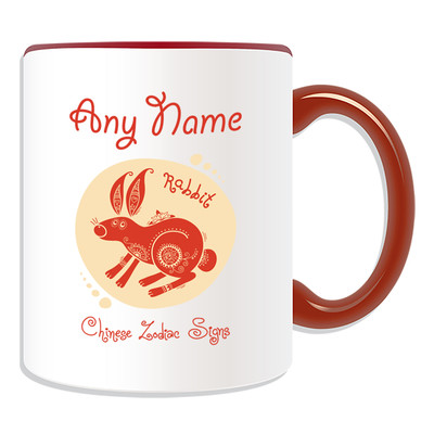 Personalisierte Geschenk Chinesisches Kaninchenjahr Tasse Spardose Tasse Ostasiatisches Jahresschild Tee