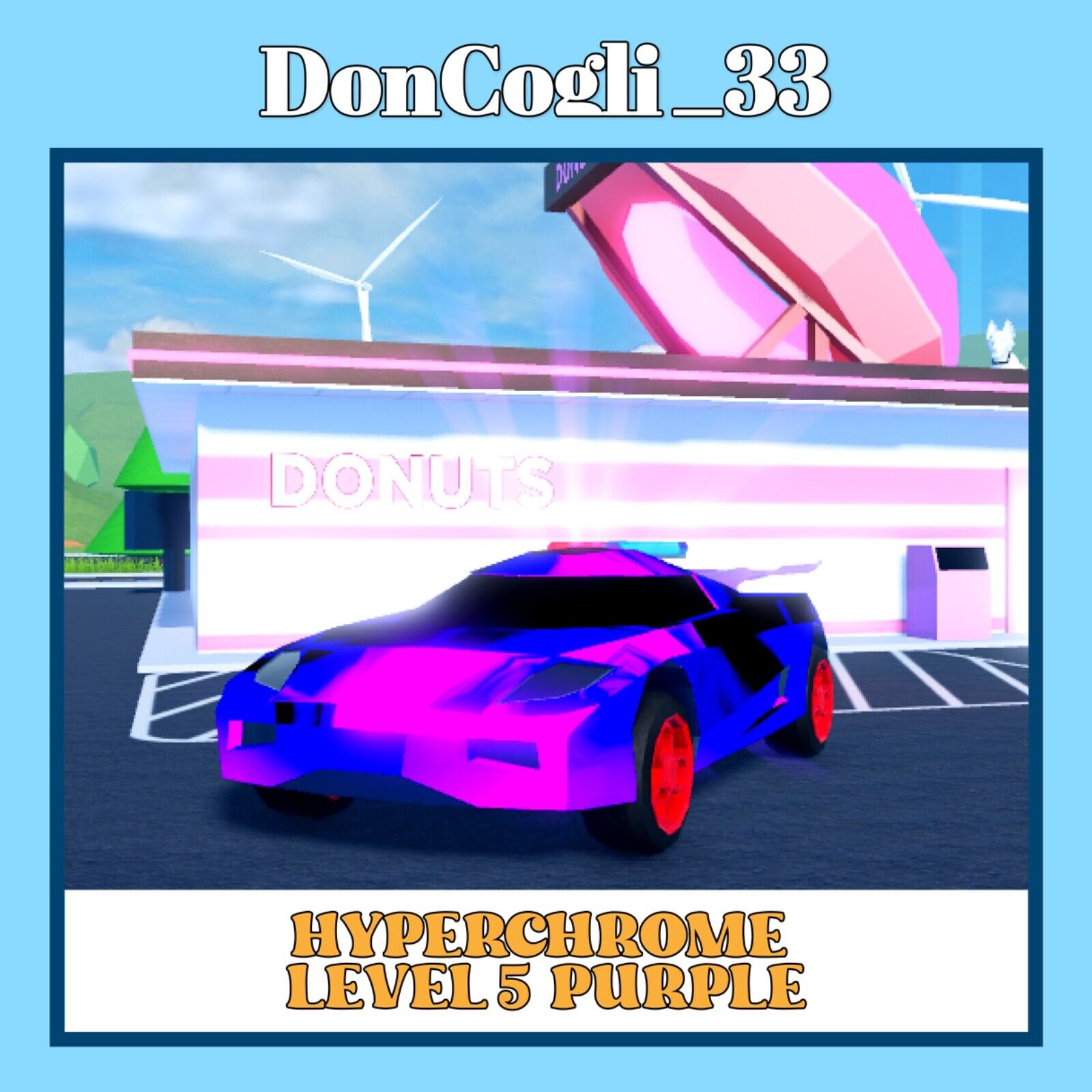 GREEN Hyper Chrome Level 5 💎CLEAN • CHEAP • FAST DELIVERY🍌 Roblox  Jailbreak