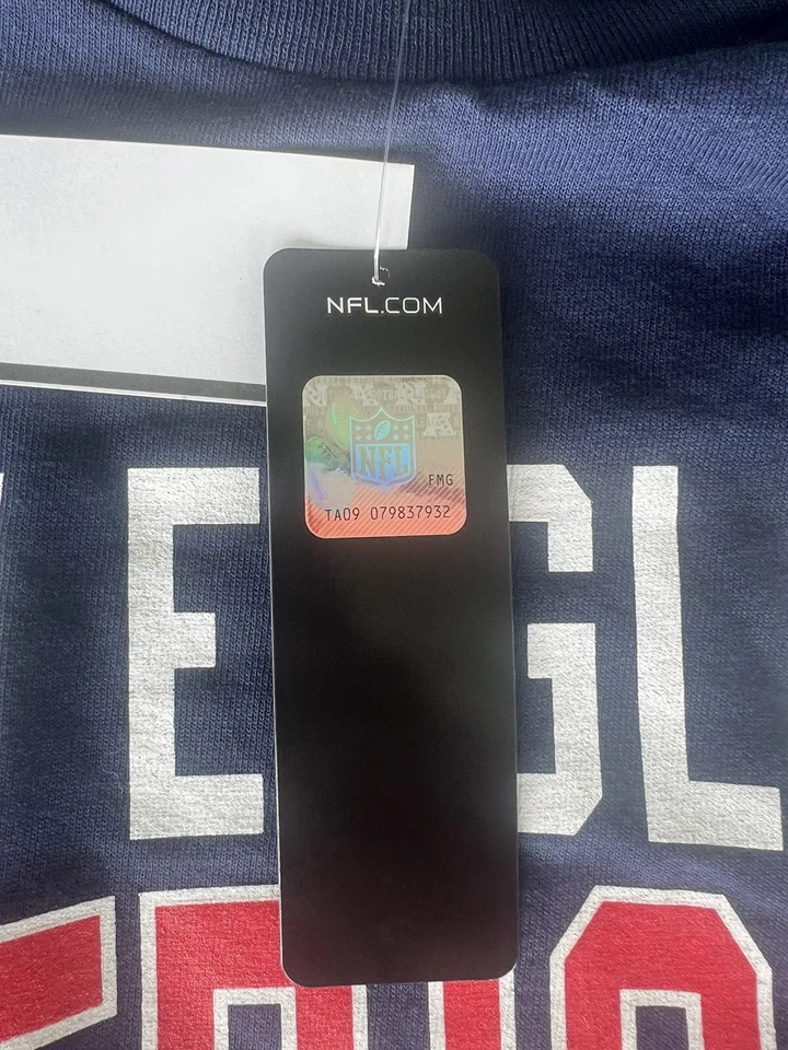 Camisa de manga larga New England Patriots NFL Zone Leer azul marino para hombre grande nueva con etiquetas Foto 4 de 4