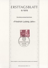 ERSTTAGSBLATT   B  1978/06    "FRIEDRICH LUDWIG JAHN"    BERLIN