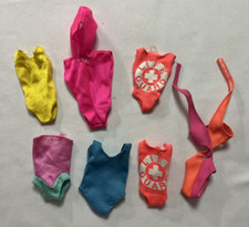 Vintage Barbie Or Clone Swimwear Bathing Suits Lot Of 7