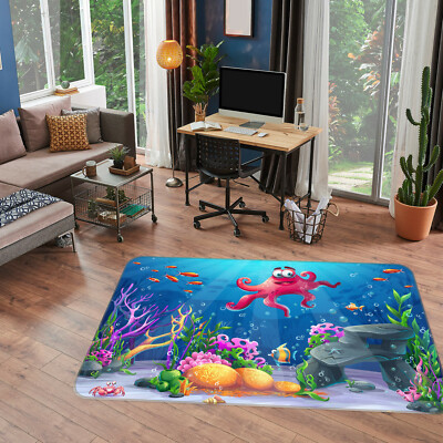 3D Cartoon Octopus ZHUA1511 Game Non Slip Rug Mat Photo Carpet Zoe