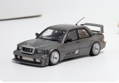 BSC 1/64 Scale Mercedes-Benz 190E EVO W201 Grey Diecast Car Model