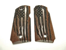 Walnut American Flag Kimber Micro 9 Grips