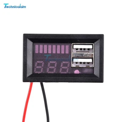 MARKENLOS 3S/4S Lead Acid LiFePO4 Li-ion Battery Capacity Indicator USB Voltage Meter