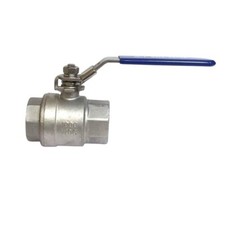 2-1/2" NPT 316 Stainless Steel Full Port Ball Valve w Blue Vinyl Handle 1-2 PK 