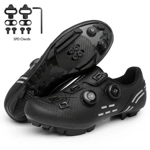 Men's Cycling Shoes Non-slip MTB Road Bicycle Speed Pedal Sneaker with Spd Cleat - Picture 13 of 45