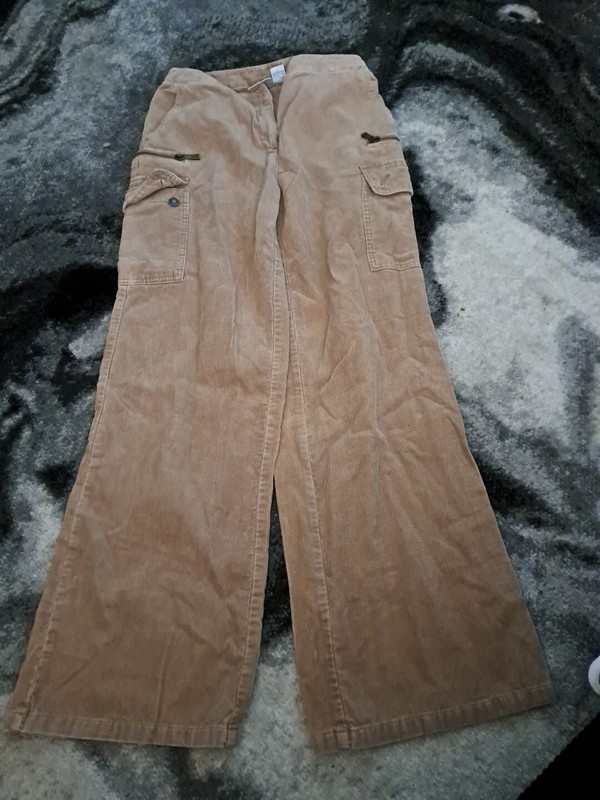 Vintage Newport News Tan Corduroy Pants Size 10 Women's Flare Leg